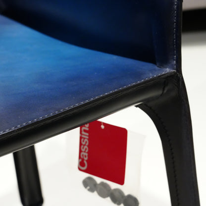 412 CAB Stuhl Leder Blau