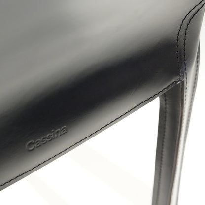 412 CAB Stuhl Leder Blau